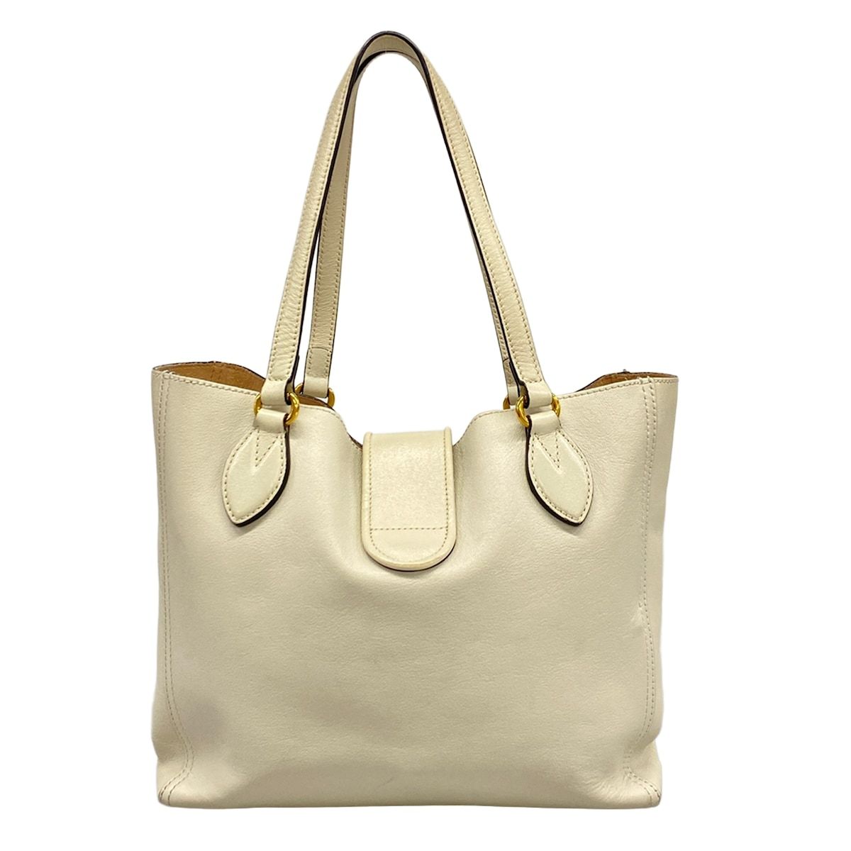 Gucci Tote Bag GG Marmont White Leather — view 3