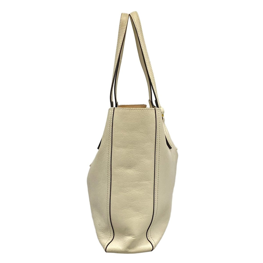 Gucci Tote Bag GG Marmont White Leather — view 4