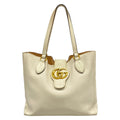 Gucci Tote Bag GG Marmont White Leather
