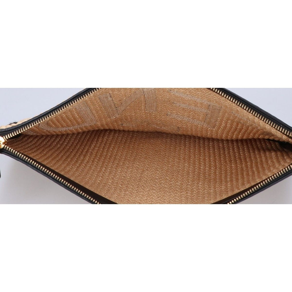 Fendi Raffia Leather Logo Clutch — view 5