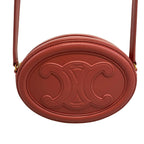 Celine Shoulder Bag Crossbody Oval Purse Cuir Triomphe Pink — view 3