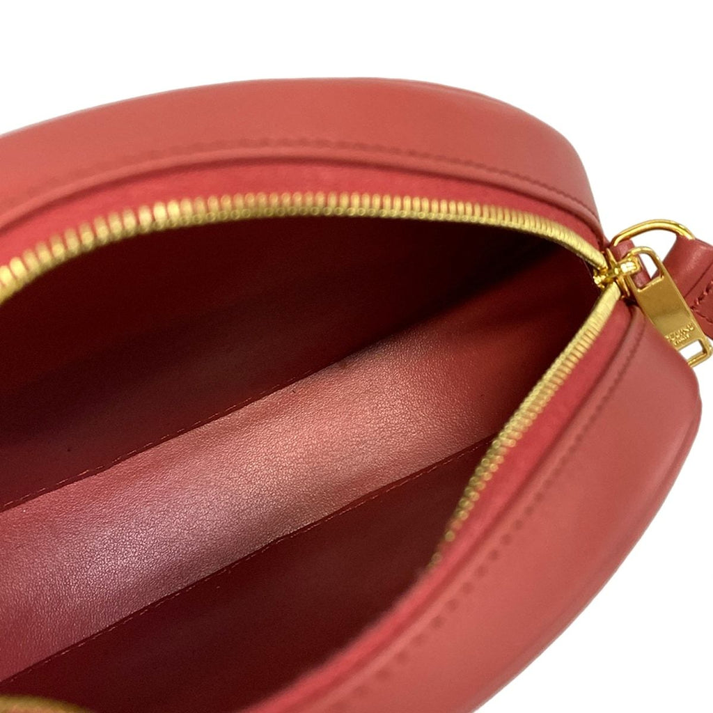 Celine Shoulder Bag Crossbody Oval Purse Cuir Triomphe Pink — view 7