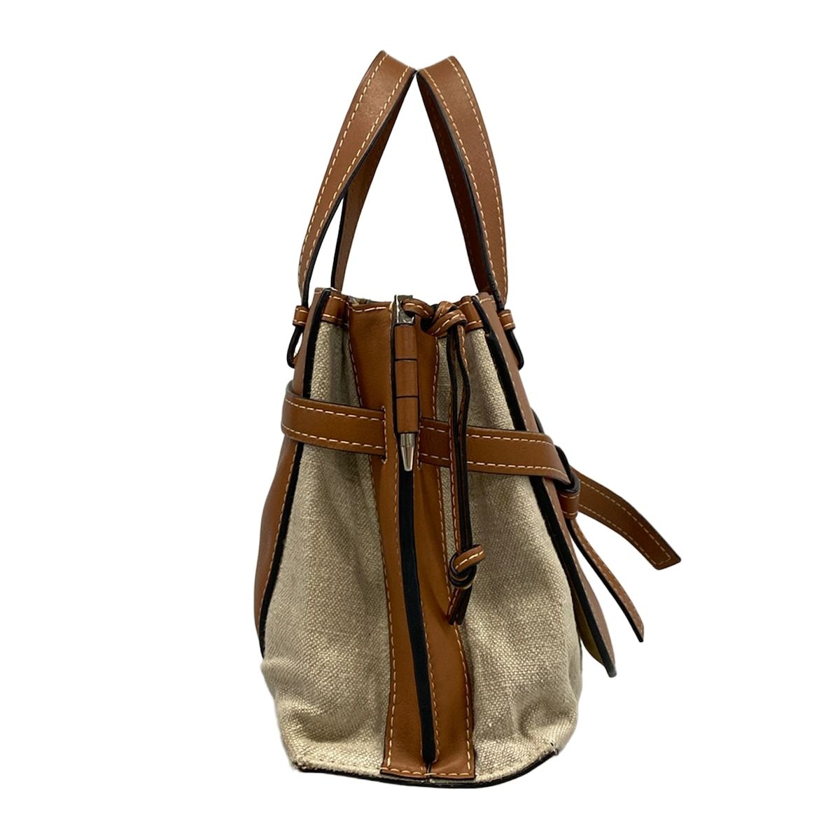 Loewe Tote Bag Gate Top Handle Small Beige Brown — view 2