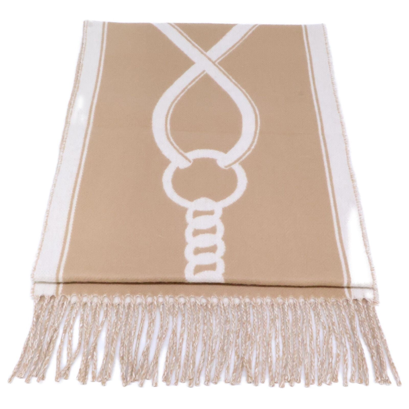 Hermes Mall Harness Pattern Cashmere Scarf — view 3