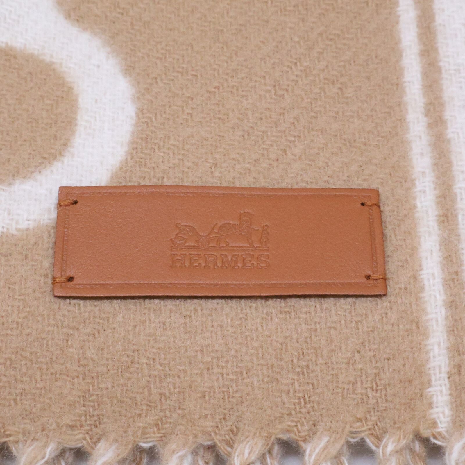 Hermes Mall Harness Pattern Cashmere Scarf — view 5