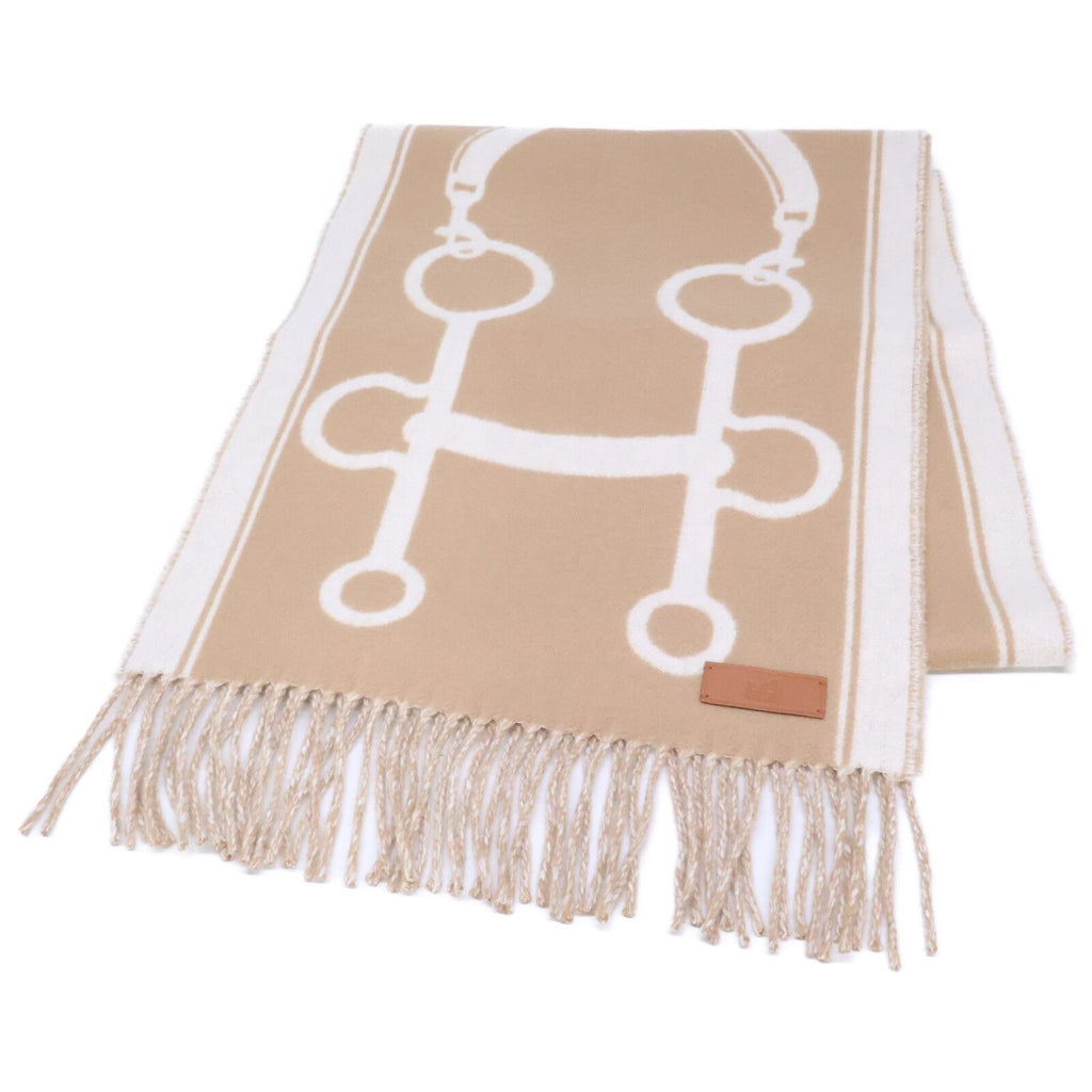 Hermes Mall Harness Pattern Cashmere Scarf