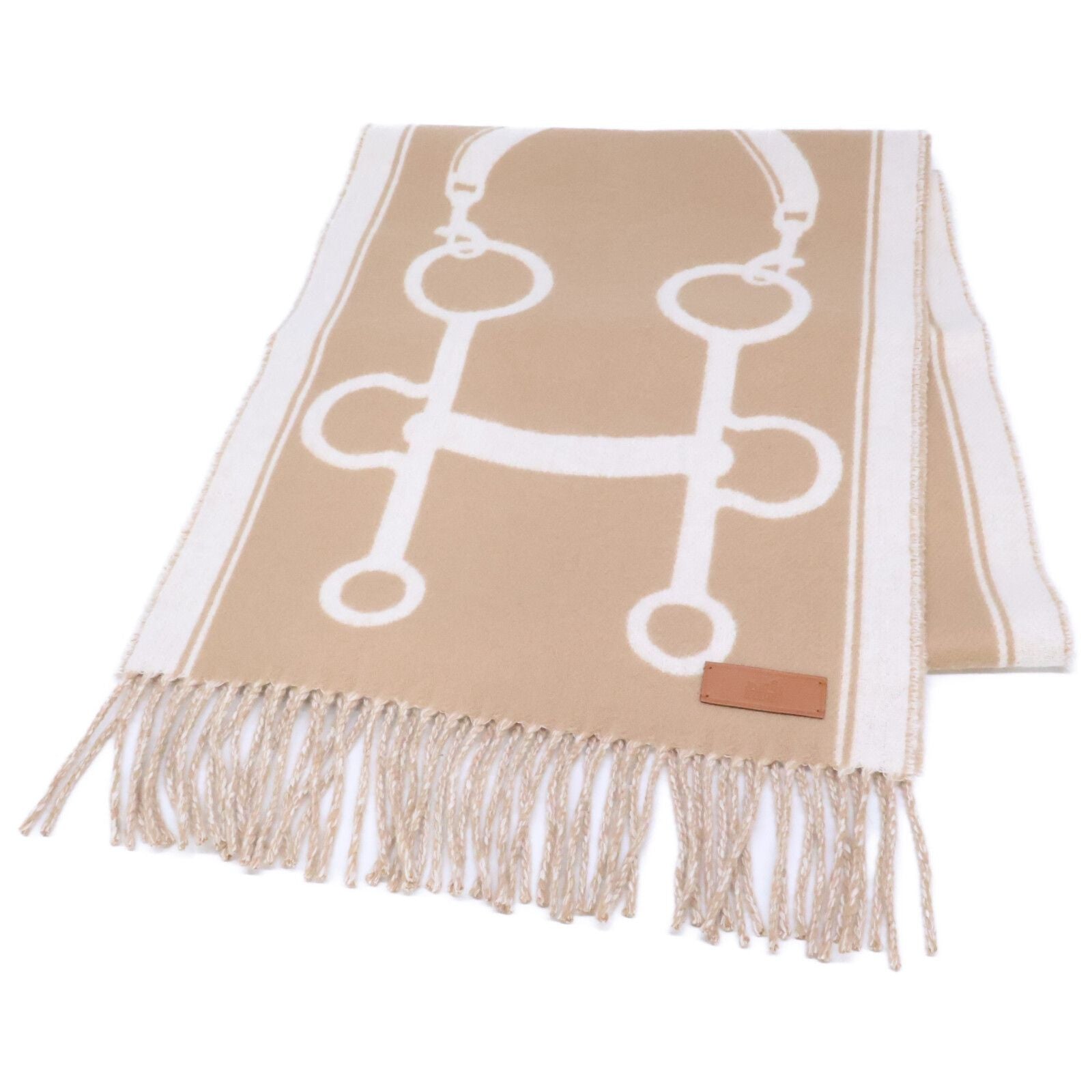 Hermes Mall Harness Pattern Cashmere Scarf