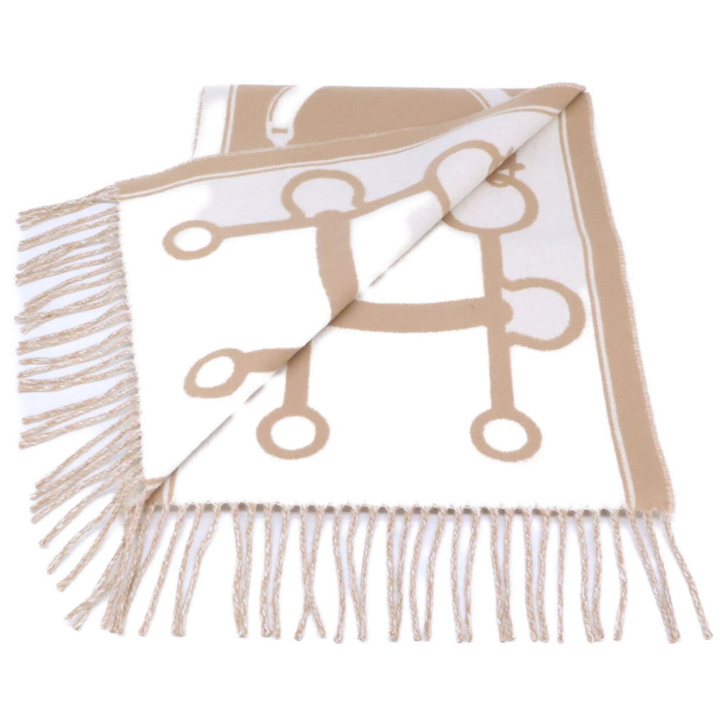 Hermes Mall Harness Pattern Cashmere Scarf — view 4