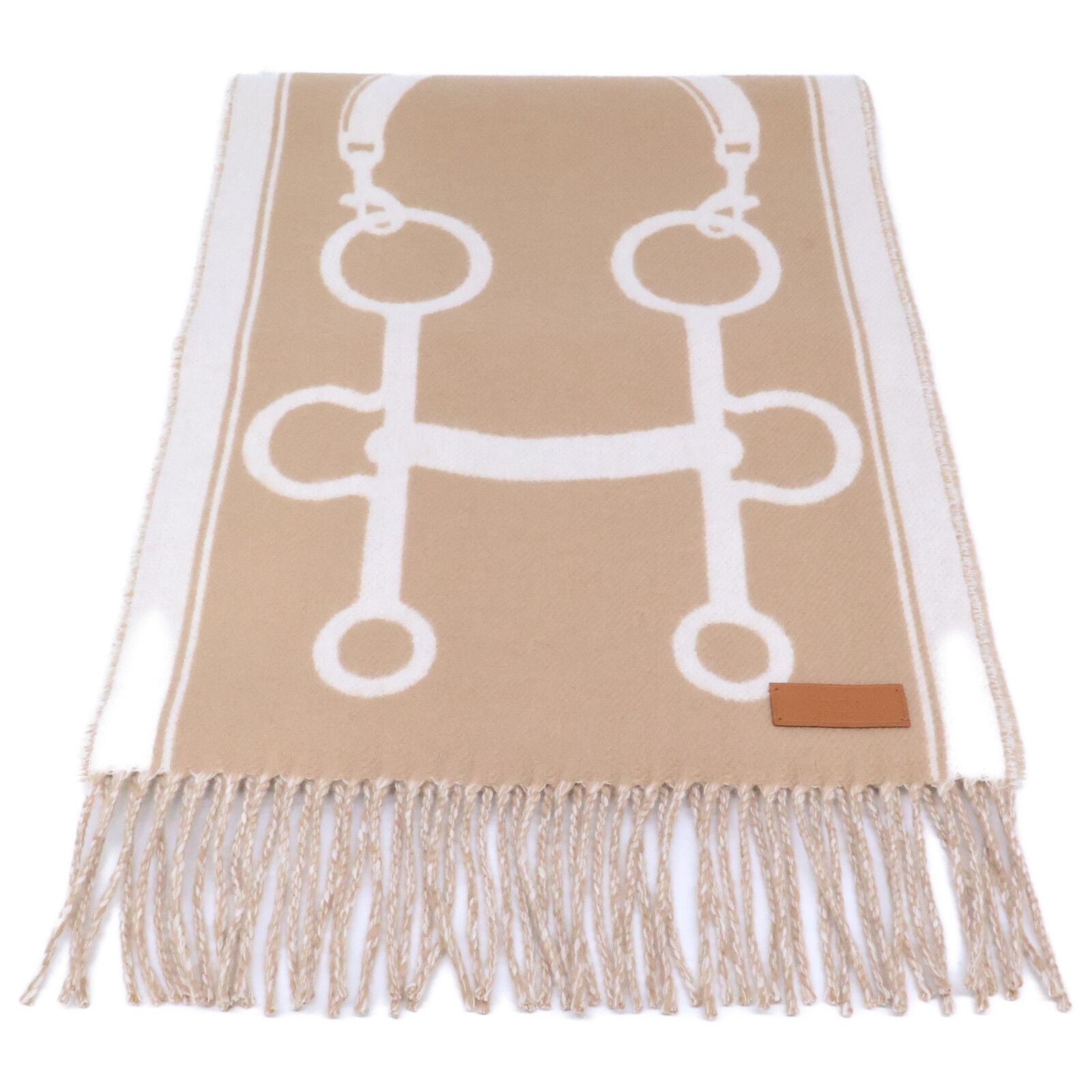 Hermes Mall Harness Pattern Cashmere Scarf — view 2