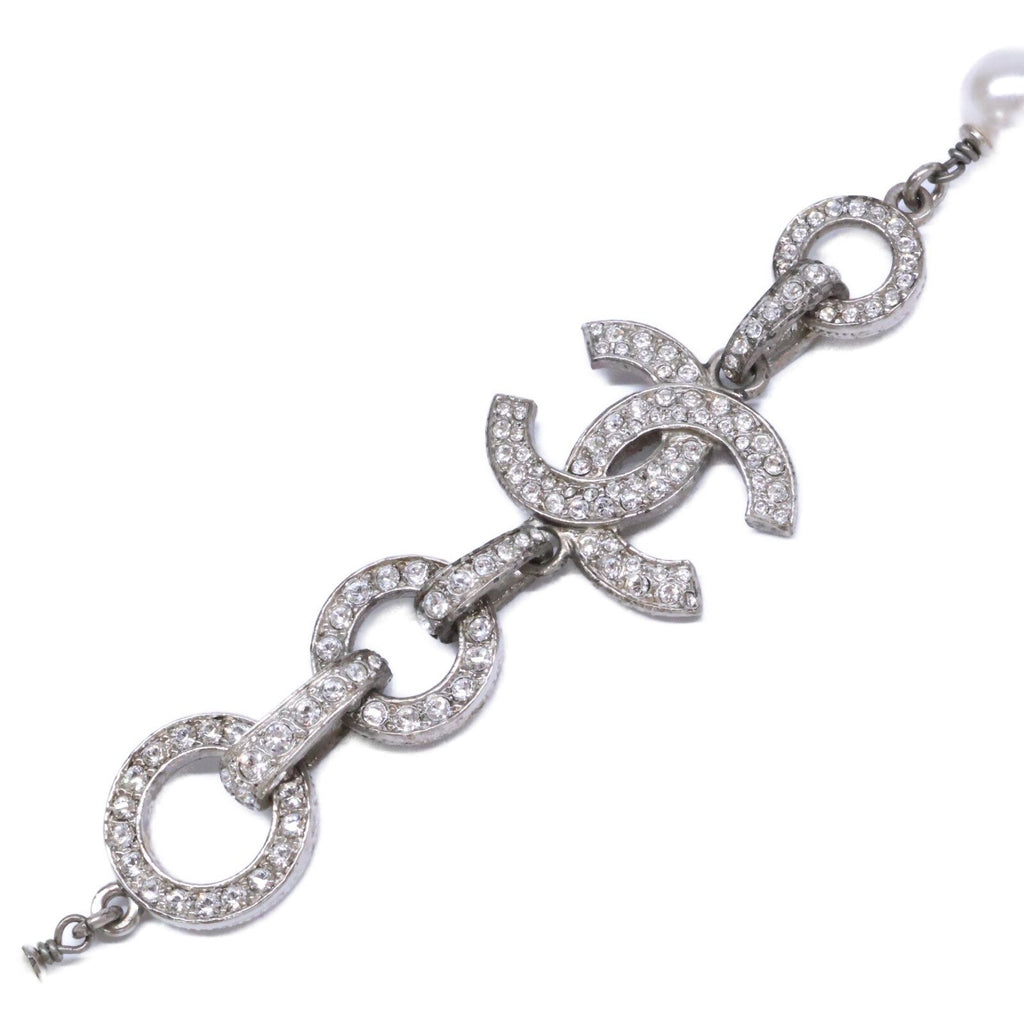 Chanel Rhinestone CC Logo Baroque Pearl Necklace — view 3