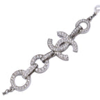 Chanel Rhinestone CC Logo Baroque Pearl Necklace — view 3