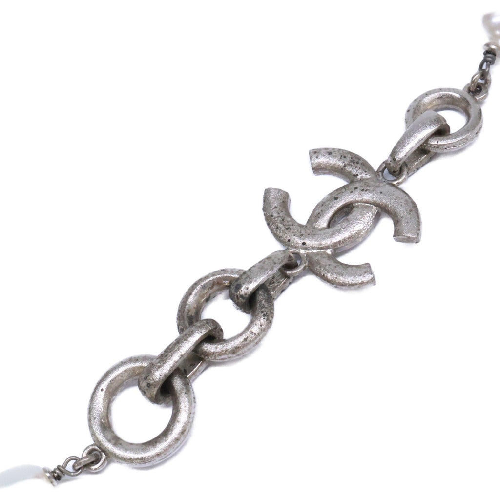 Chanel Rhinestone CC Logo Baroque Pearl Necklace — view 4