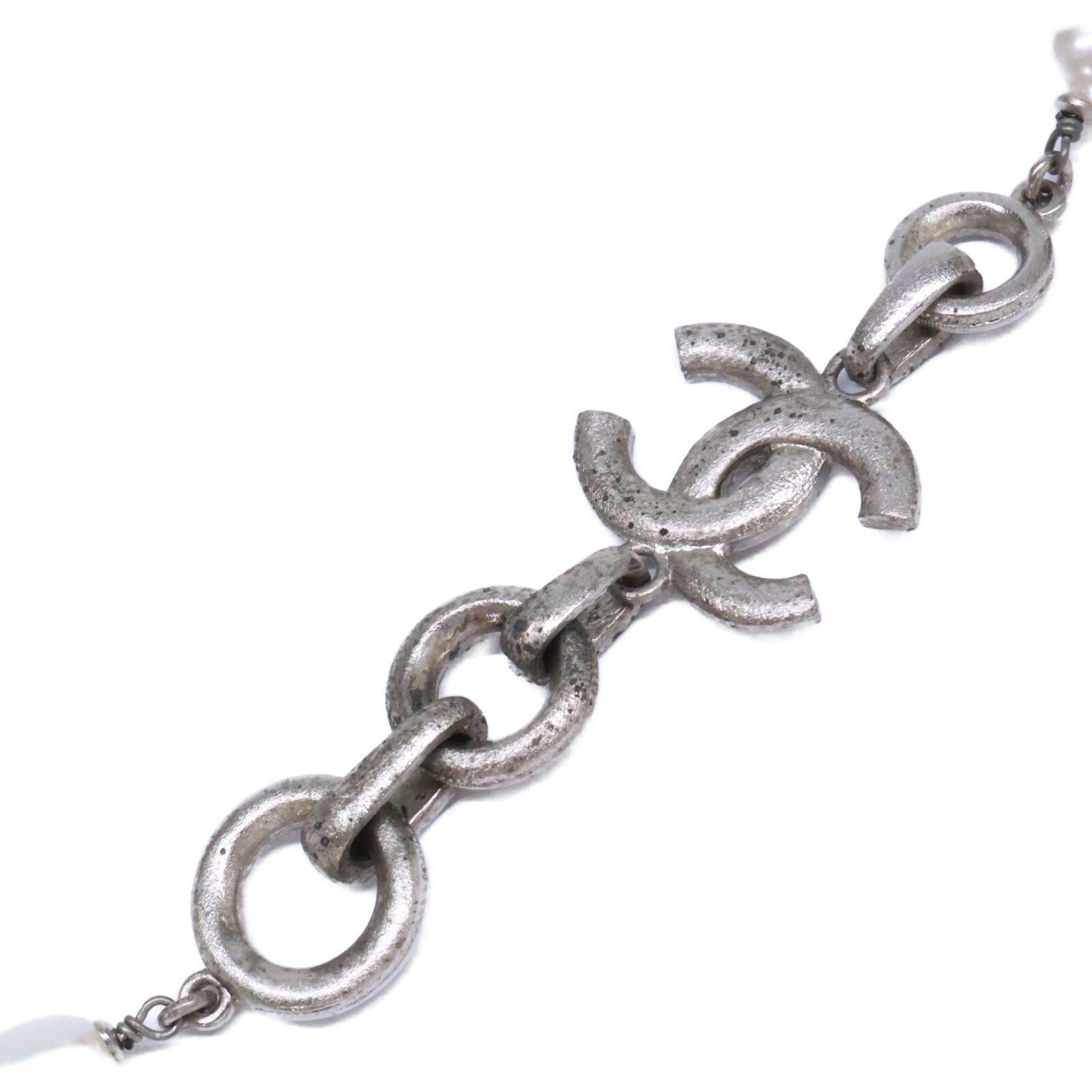 Chanel Rhinestone CC Logo Baroque Pearl Necklace — view 4