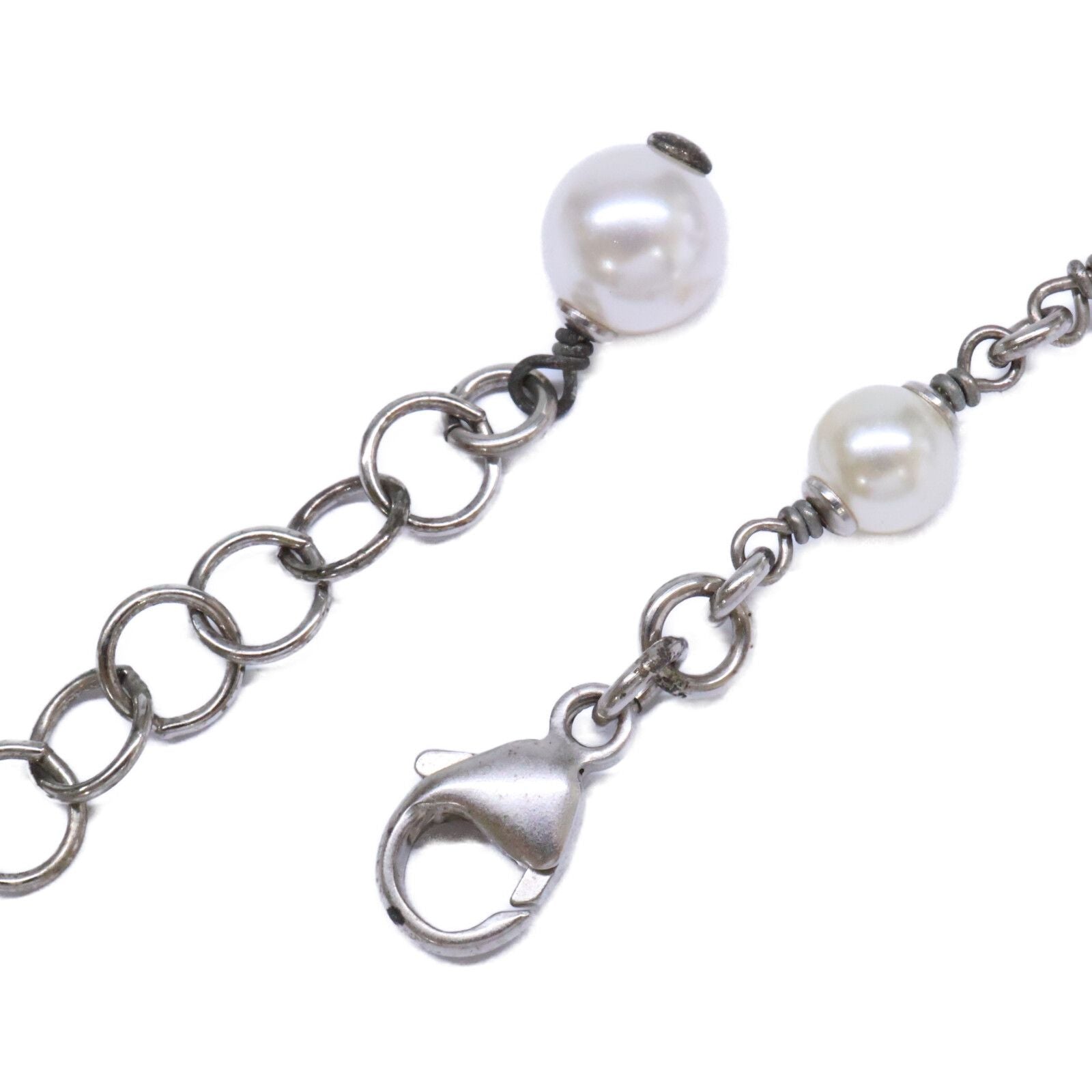 Chanel Rhinestone CC Logo Baroque Pearl Necklace — view 5