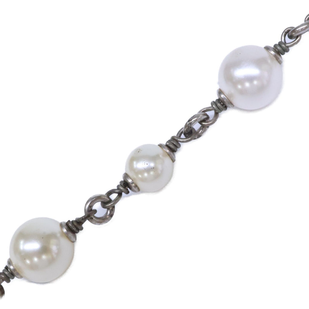 Chanel Rhinestone CC Logo Baroque Pearl Necklace — view 7