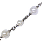 Chanel Rhinestone CC Logo Baroque Pearl Necklace — view 7