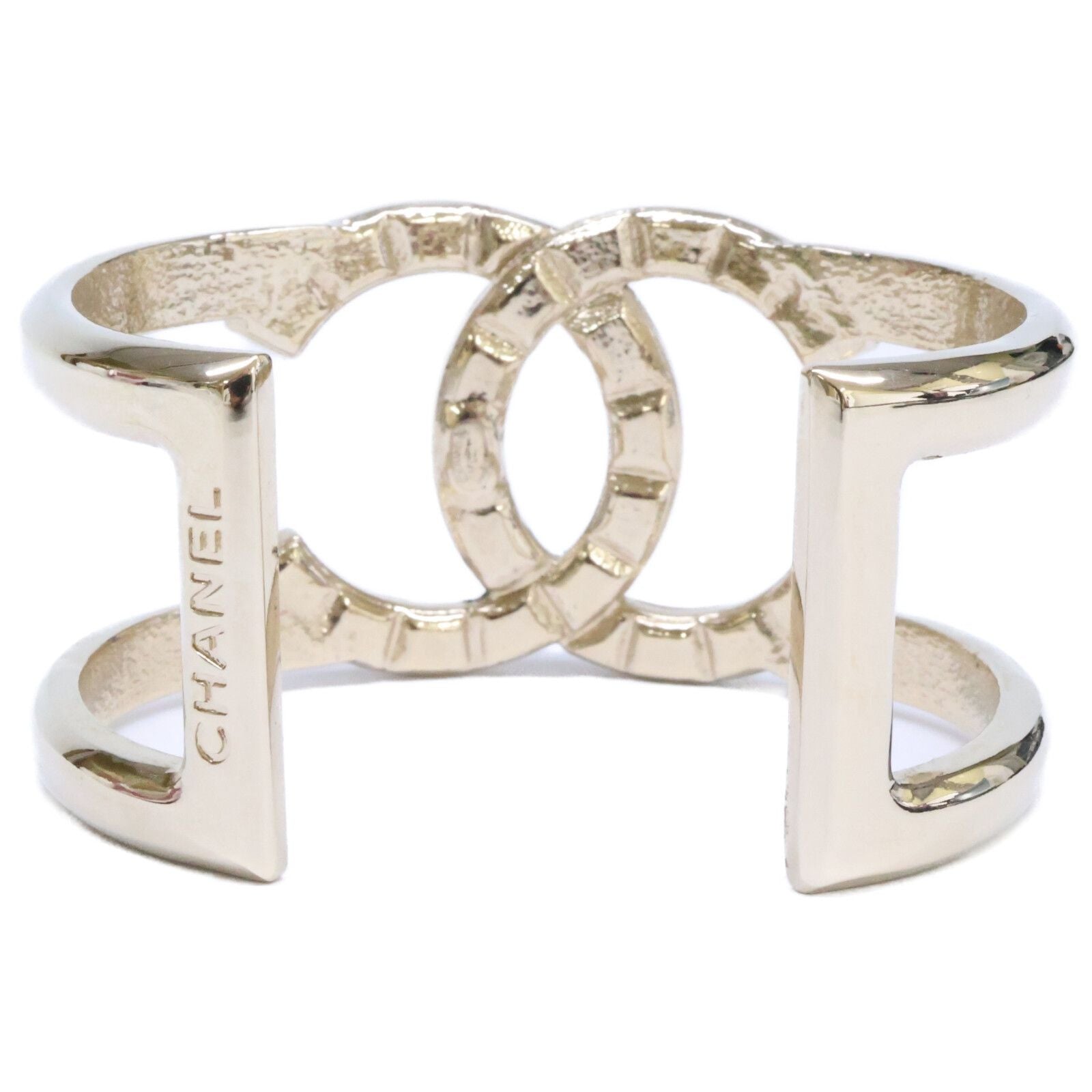 Chanel Studded CC Logo Bangle Bracelet — view 3