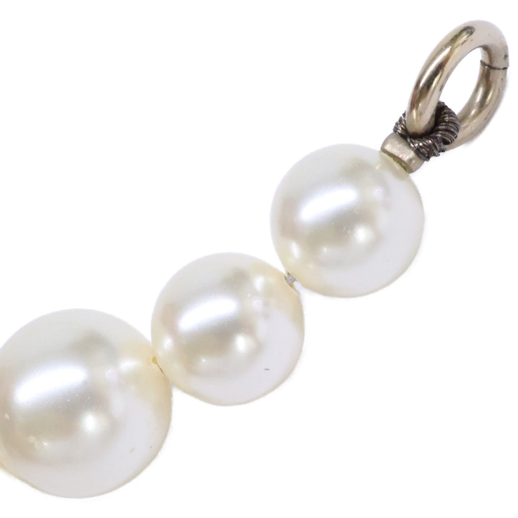 Chanel Rhinestone CC Logo Pearl Long Necklace — view 7