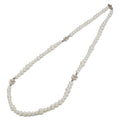 Chanel Rhinestone CC Logo Pearl Long Necklace