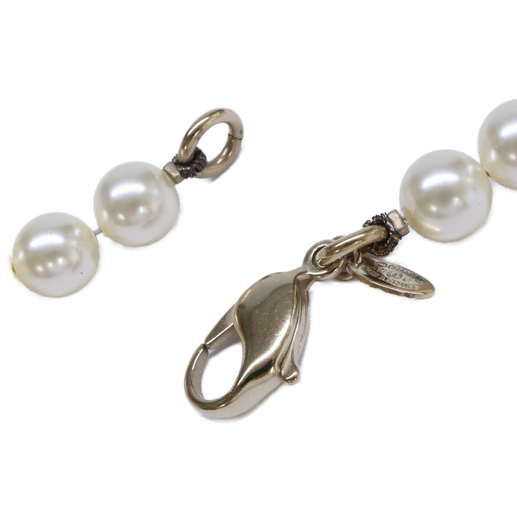 Chanel Rhinestone CC Logo Pearl Long Necklace — view 5