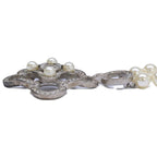 Chanel Rhinestone CC Logo Camellia Double Pearl Necklace — view 3