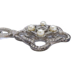 Chanel Rhinestone CC Logo Camellia Double Pearl Necklace — view 4