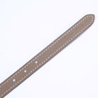 Hermes Mini Buckle Black Etoupe Belt — view 6