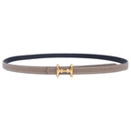Hermes Mini Buckle Black Etoupe Belt — view 2