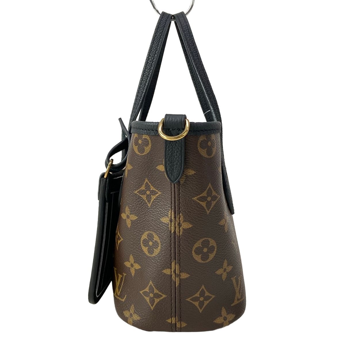 Louis Vuitton Tote Bag Monogram Neverfull Inside Out BB Black Leather Cowhide — view 4