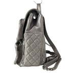 Chanel Backpack Quilted Silver Gunmetal — view 4