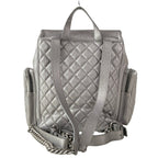 Chanel Backpack Quilted Silver Gunmetal — view 3