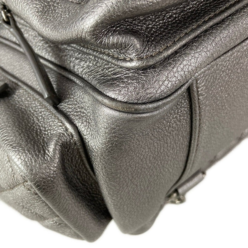 Chanel Backpack Quilted Silver Gunmetal — view 7