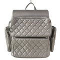 Chanel Backpack Quilted Silver Gunmetal