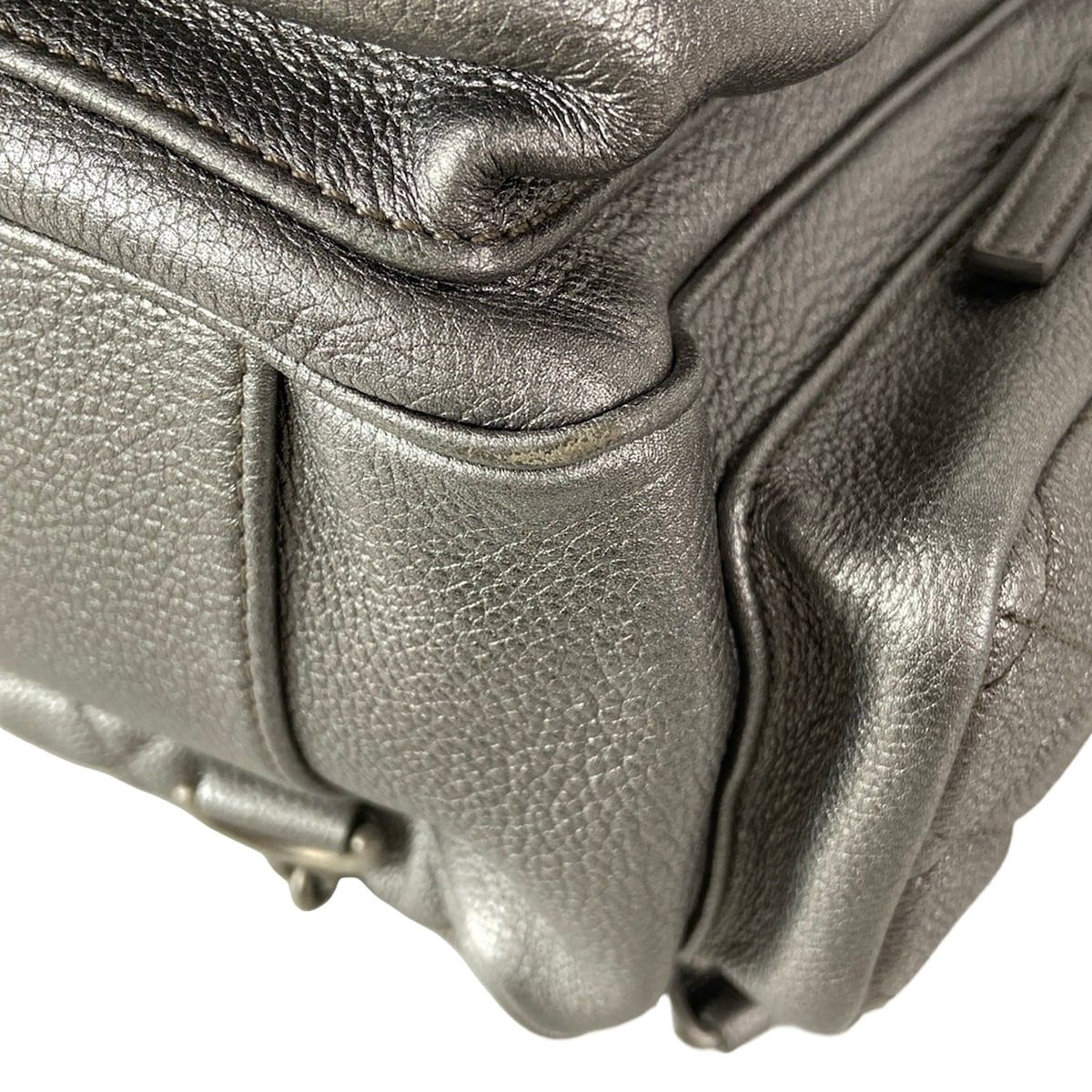 Chanel Backpack Quilted Silver Gunmetal — view 6