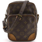 Louis Vuitton Amazon Vintage Monogram Canvas Brown 842 Shoulder Bag