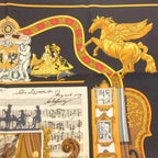 Hermes Salzburg Carre 90 Scarf All Over Print Black — view 5