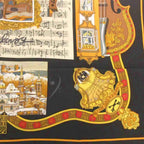 Hermes Salzburg Carre 90 Scarf All Over Print Black — view 3