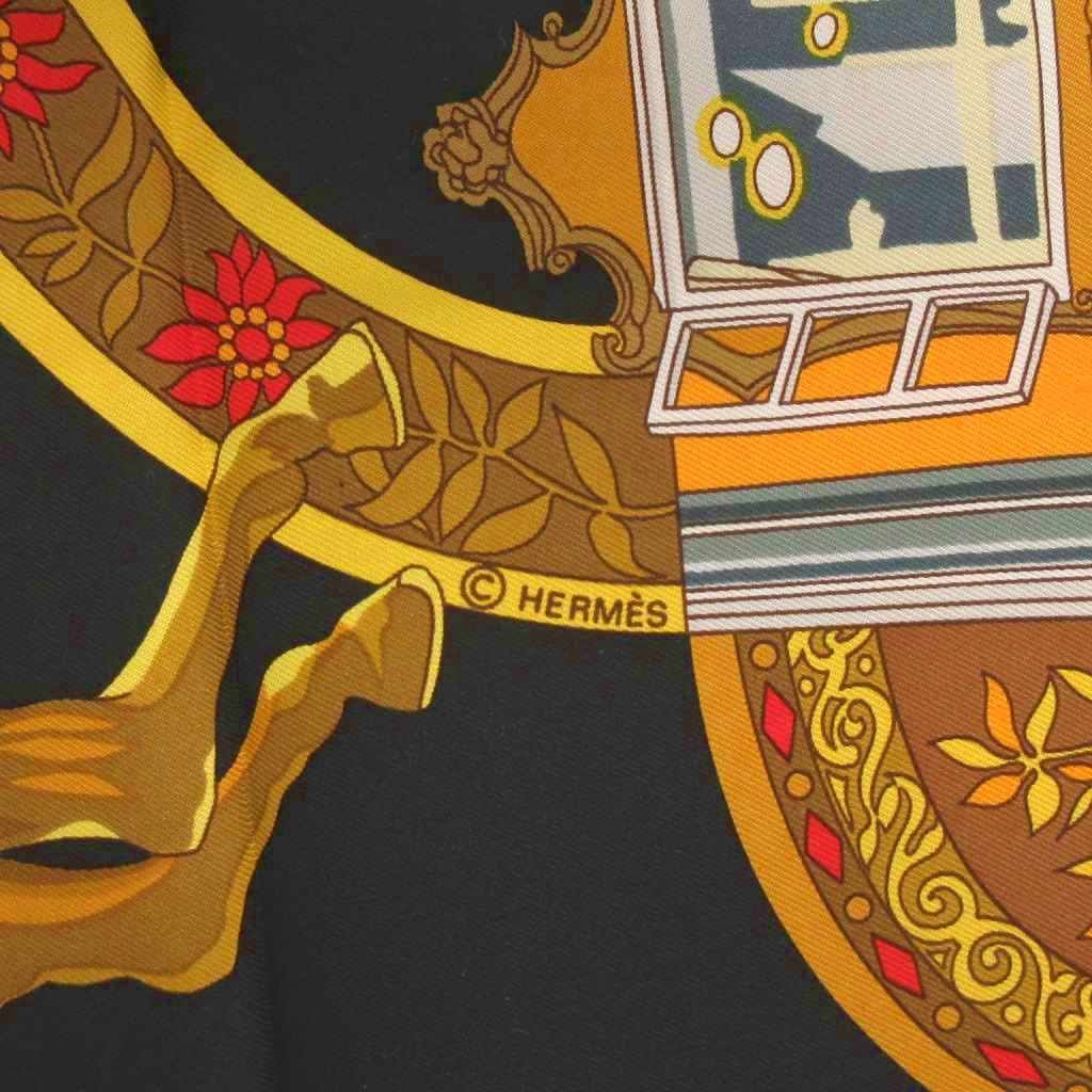 Hermes Salzburg Carre 90 Scarf All Over Print Black — view 7