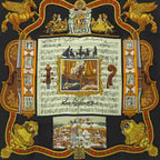 Hermes Salzburg Carre 90 Scarf All Over Print Black