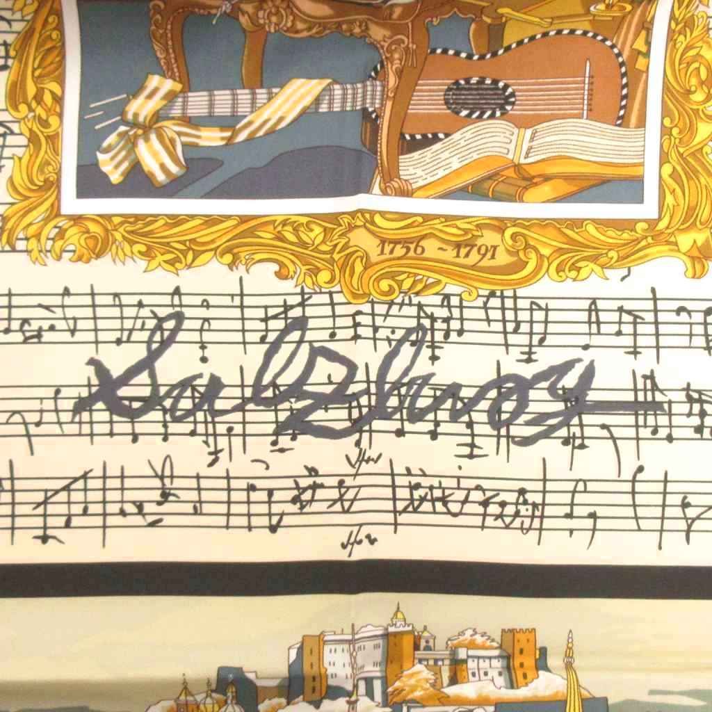 Hermes Salzburg Carre 90 Scarf All Over Print Black — view 6