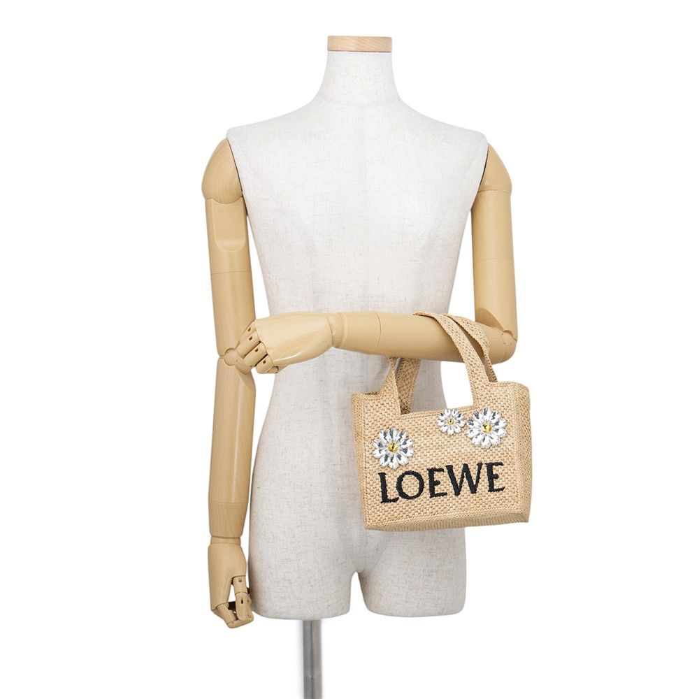 Loewe Handbag Font Tote Mini Raffia Leather 2-Way — view 4
