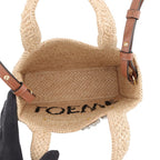 Loewe Handbag Font Tote Mini Raffia Leather 2-Way — view 6