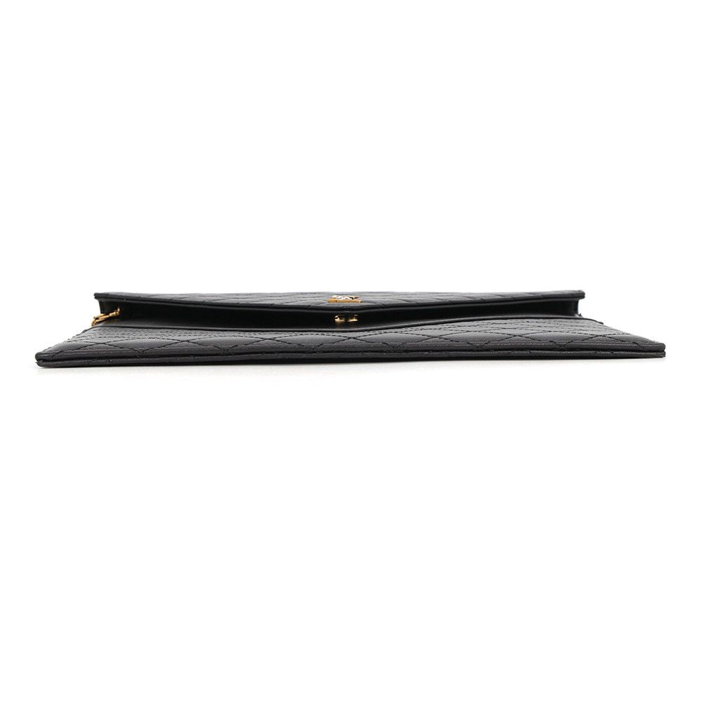 Saint Laurent Paris Clutch Gaby Lambskin Black — view 3