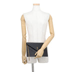 Saint Laurent Paris Clutch Gaby Lambskin Black — view 4