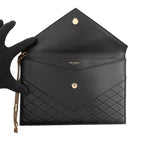 Saint Laurent Paris Clutch Gaby Lambskin Black — view 5