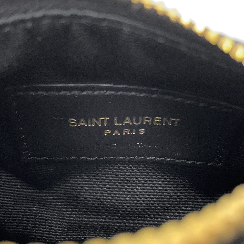 Saint Laurent Paris Chain Shoulder Bag Sade Micro Tube Lambskin Black — view 8