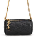 Saint Laurent Paris Chain Shoulder Bag Sade Micro Tube Lambskin Black