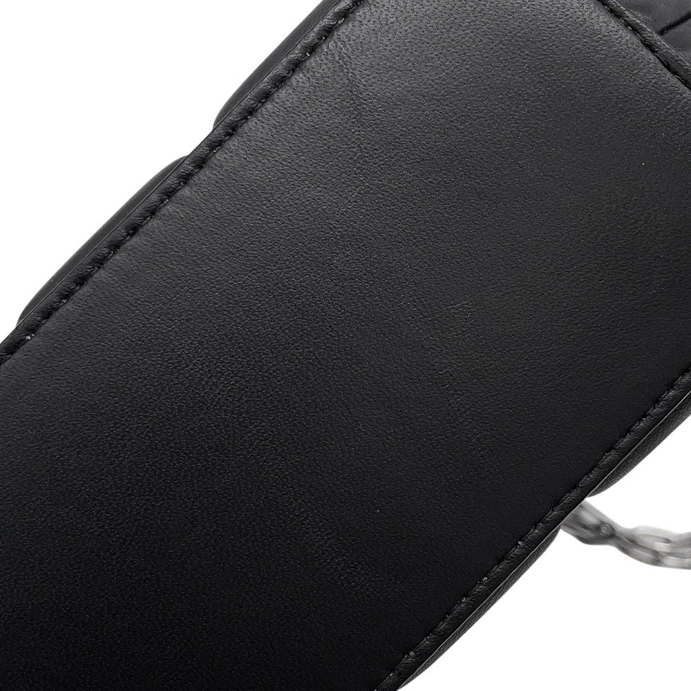 Bottega Veneta Chain Shoulder Bag Patted Half Moon Mini Leather Black — view 7