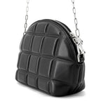 Bottega Veneta Chain Shoulder Bag Patted Half Moon Mini Leather Black — view 2