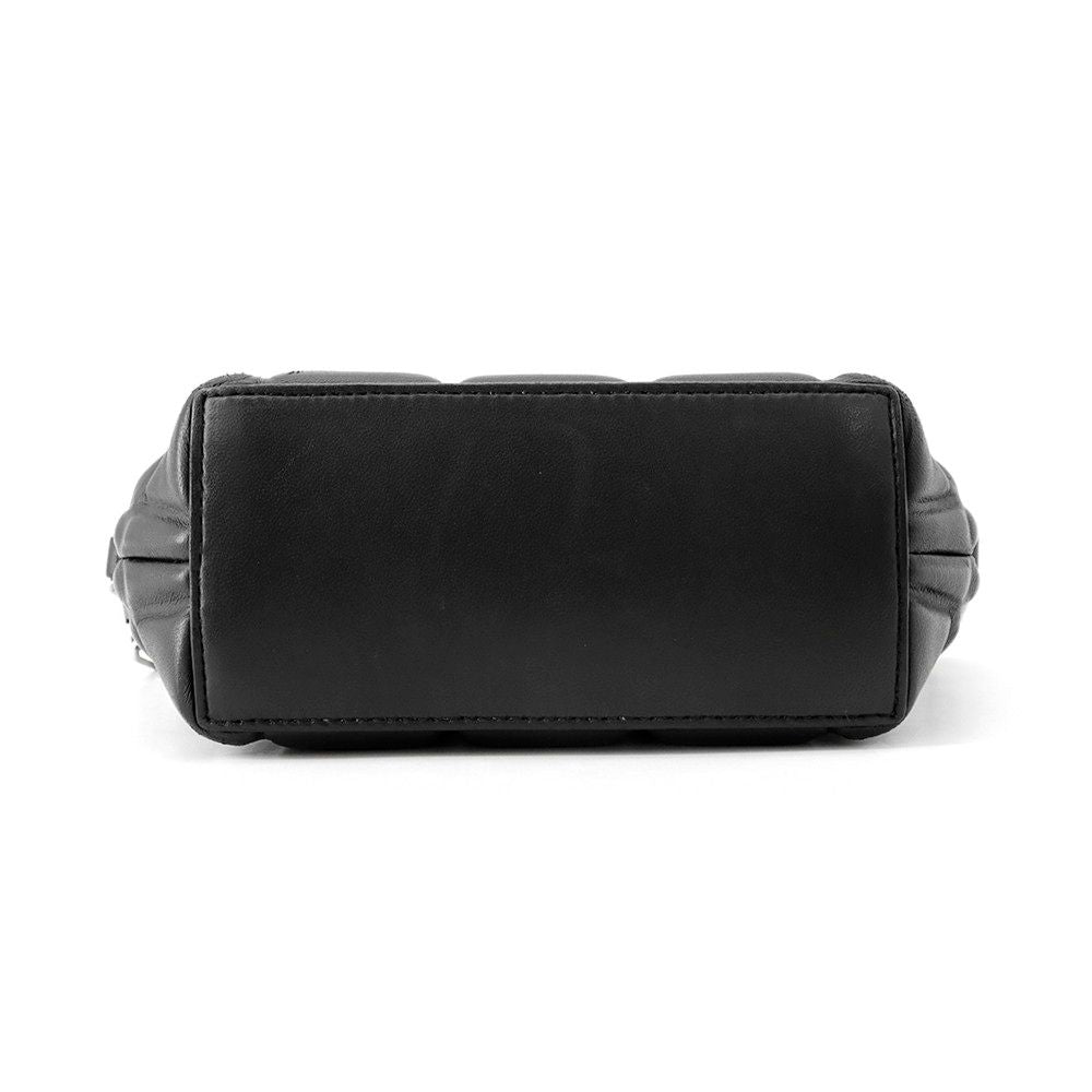 Bottega Veneta Chain Shoulder Bag Patted Half Moon Mini Leather Black — view 3
